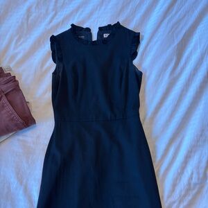 Brooks Brothers Black Garment with Ruffle Detail